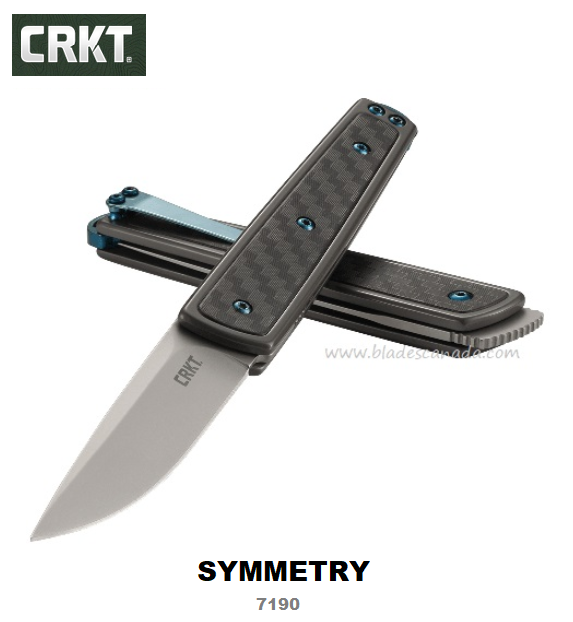 CRKT Symmetry SlipJoint Folding Knife, GFN Black, CRKT7190